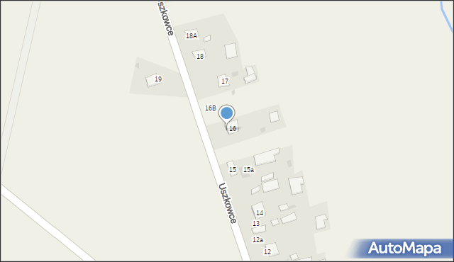 Uszkowce, Uszkowce, 16A, mapa Uszkowce