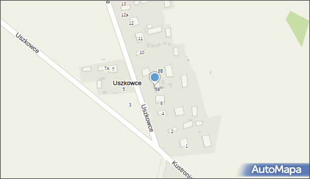 Uszkowce, Uszkowce, 9, mapa Uszkowce