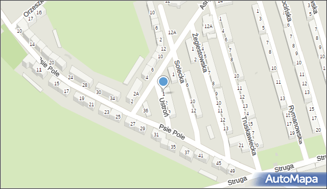 Wałbrzych, Ustroń, 1, mapa Wałbrzycha