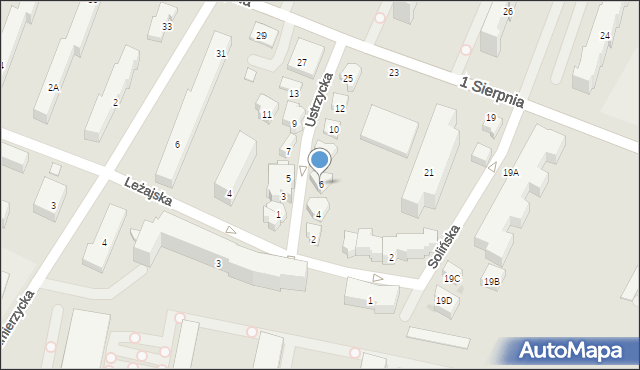 Warszawa, Ustrzycka, 6, mapa Warszawy