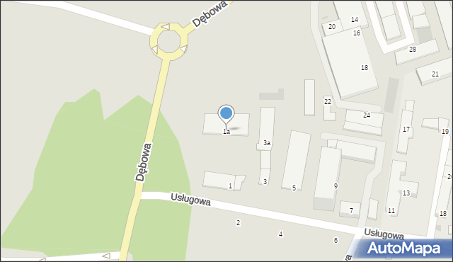 Wejherowo, Usługowa, 1a, mapa Wejherowo