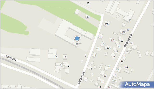 Wieruszów, Ustronna, 11, mapa Wieruszów