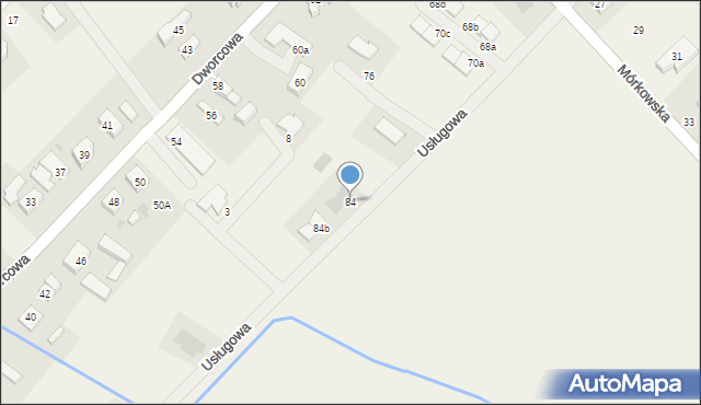 Wilkowice, Usługowa, 84, mapa Wilkowice