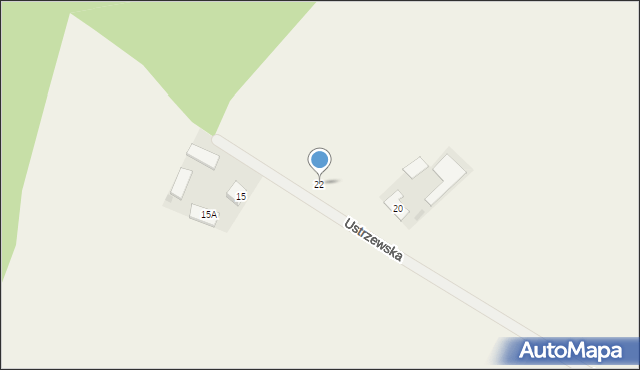 Wohyń, Ustrzewska, 22, mapa Wohyń