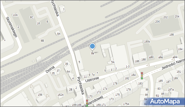 Wrocław, Ustronie, 9a, mapa Wrocławia