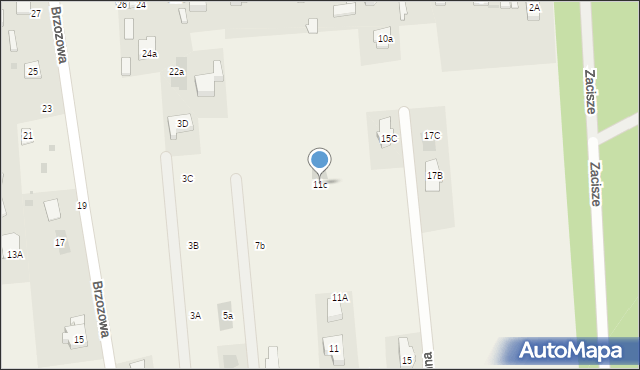 Zaborówek, Ustronna, 11c, mapa Zaborówek