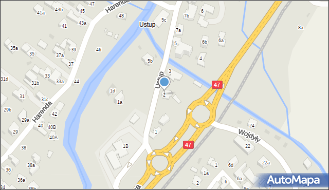 Zakopane, Ustup, 2, mapa Zakopanego