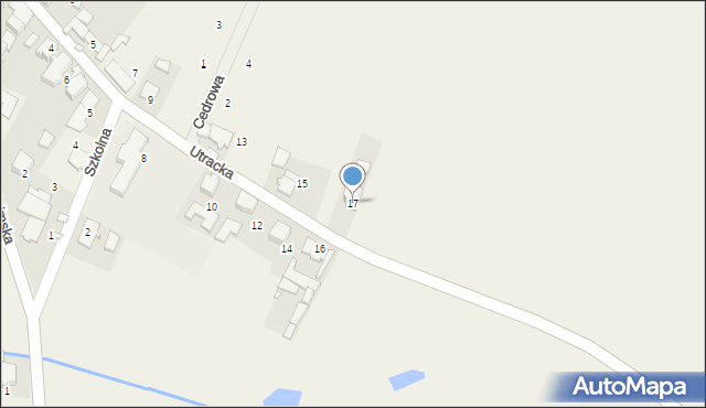 Daniec, Utracka, 17, mapa Daniec
