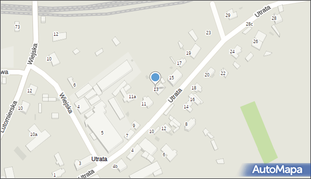 Łask, Utrata, 13, mapa Łask