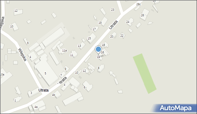 Łask, Utrata, 14, mapa Łask