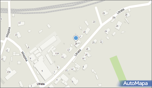 Łask, Utrata, 15, mapa Łask