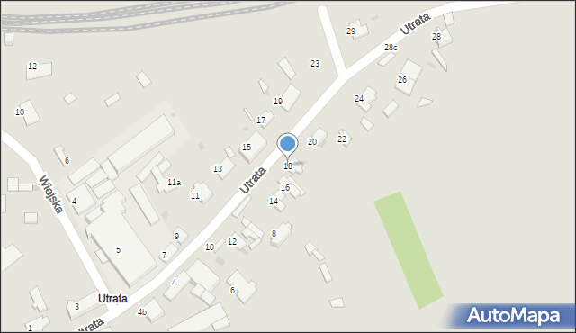 Łask, Utrata, 18, mapa Łask
