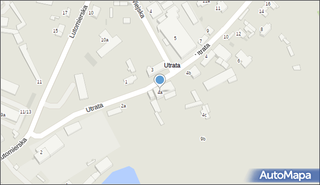 Łask, Utrata, 4a, mapa Łask
