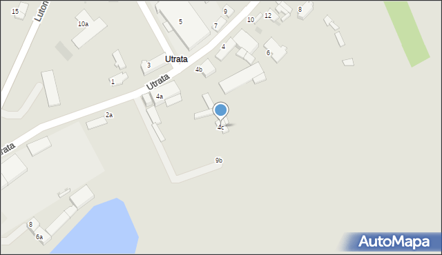 Łask, Utrata, 4c, mapa Łask