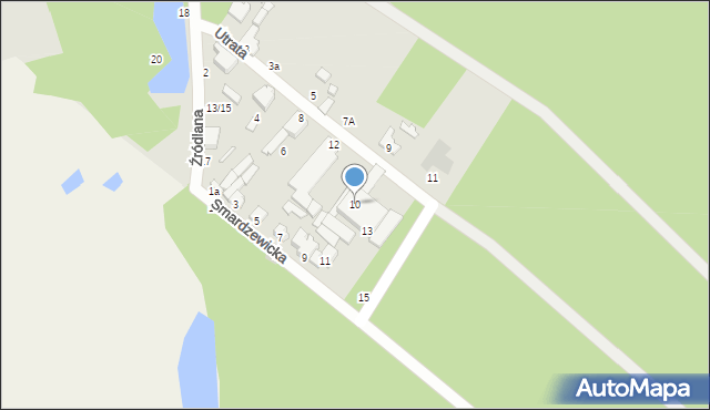 Tomaszów Mazowiecki, Utrata, 10, mapa Tomaszów Mazowiecki