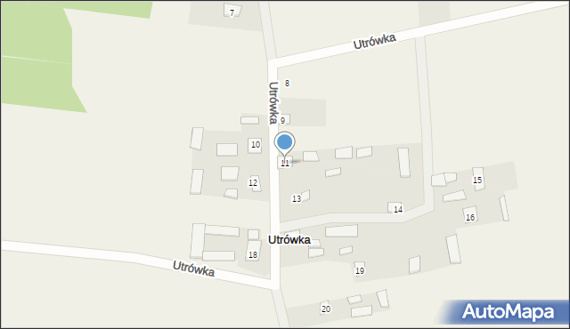 Utrówka, Utrówka, 11, mapa Utrówka