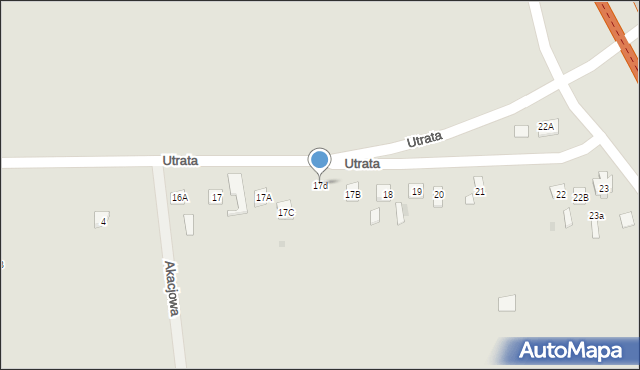 Zakroczym, Utrata, 17d, mapa Zakroczym