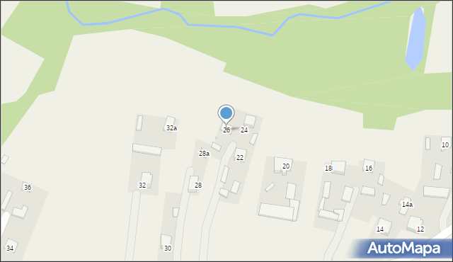 Dąbrowica, Uzdrowiskowa, 26, mapa Dąbrowica