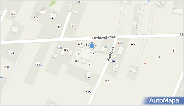 Dąbrowica, Uzdrowiskowa, 31a, mapa Dąbrowica