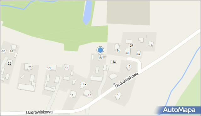 Dąbrowica, Uzdrowiskowa, 10, mapa Dąbrowica