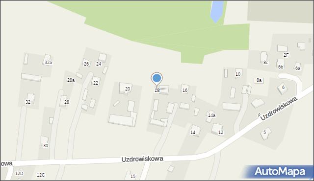 Dąbrowica, Uzdrowiskowa, 18, mapa Dąbrowica