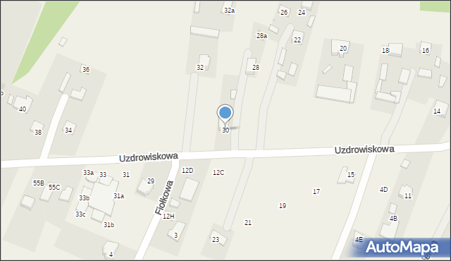 Dąbrowica, Uzdrowiskowa, 30, mapa Dąbrowica