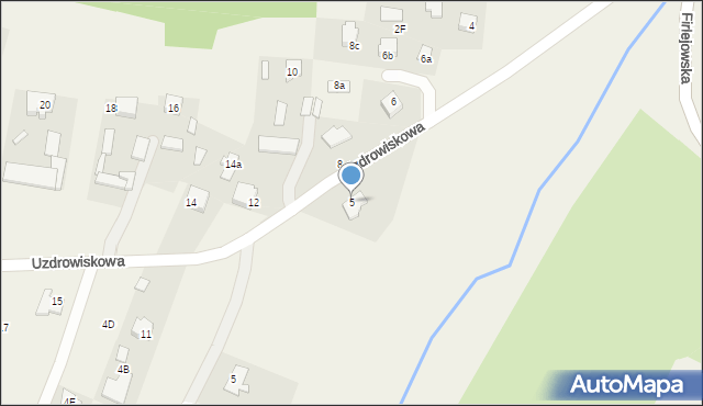 Dąbrowica, Uzdrowiskowa, 5, mapa Dąbrowica