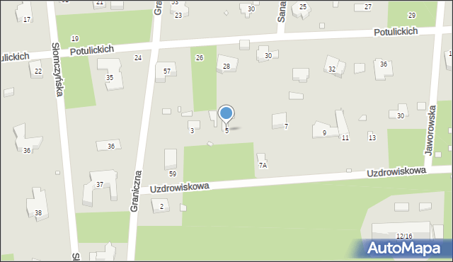 Konstancin-Jeziorna, Uzdrowiskowa, 5, mapa Konstancin-Jeziorna