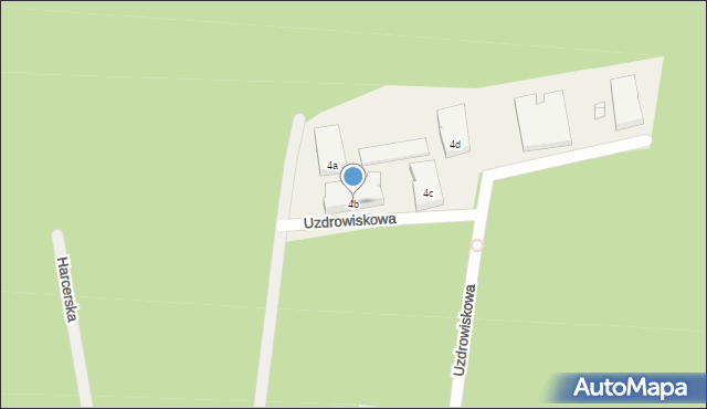 Łukęcin, Uzdrowiskowa, 4b, mapa Łukęcin