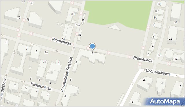 Świnoujście, Uzdrowiskowa, 1, mapa Świnoujście