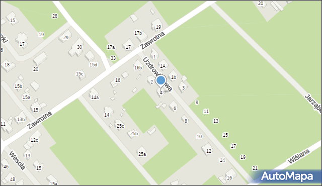 Szczecin, Uzdrowiskowa, 4, mapa Szczecina