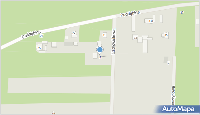 Tuszyn, Uzdrowiskowa, 4, mapa Tuszyn