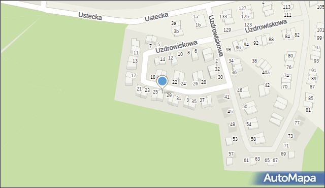 Ustka, Uzdrowiskowa, 27, mapa Ustka