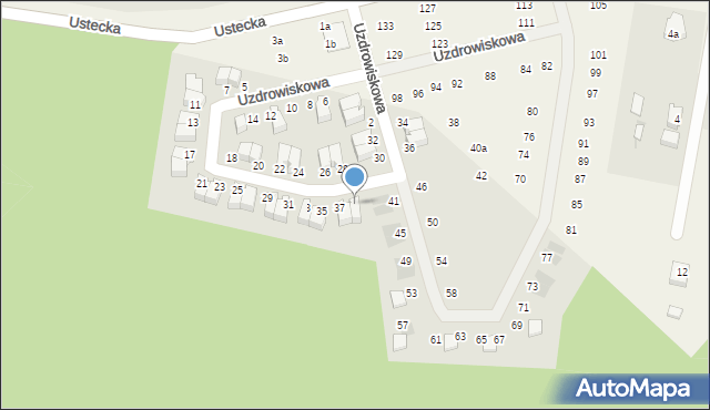 Ustka, Uzdrowiskowa, 39, mapa Ustka