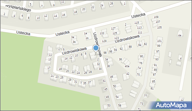 Ustka, Uzdrowiskowa, 4, mapa Ustka