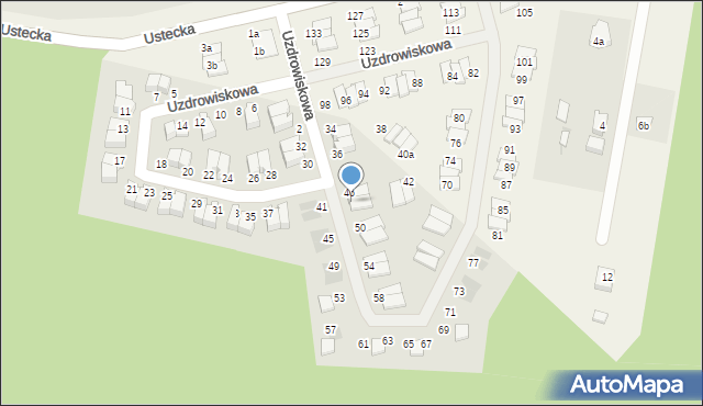 Ustka, Uzdrowiskowa, 48, mapa Ustka