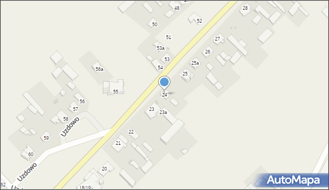 Uzdowo, Uzdowo, 24, mapa Uzdowo