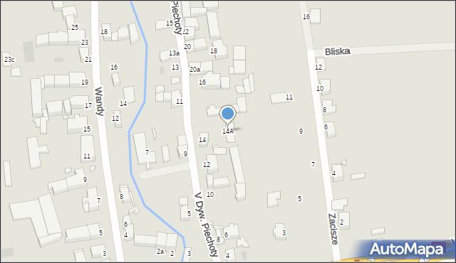 Legnica, V Dywizji Piechoty, 14A, mapa Legnicy