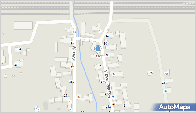 Legnica, V Dywizji Piechoty, 19a, mapa Legnicy
