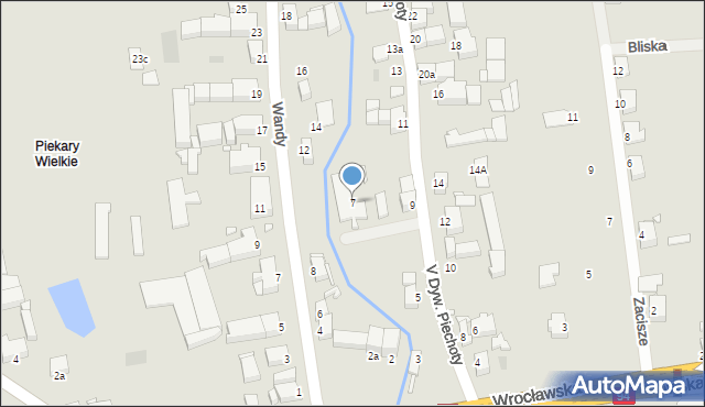 Legnica, V Dywizji Piechoty, 7, mapa Legnicy