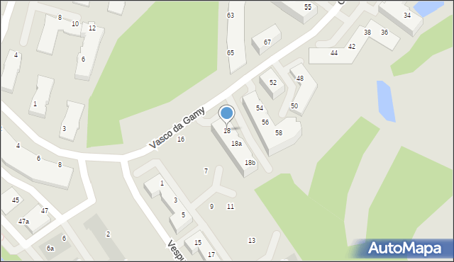 Wrocław, Vasco da Gamy, 18, mapa Wrocławia