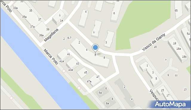 Wrocław, Vasco da Gamy, 6, mapa Wrocławia