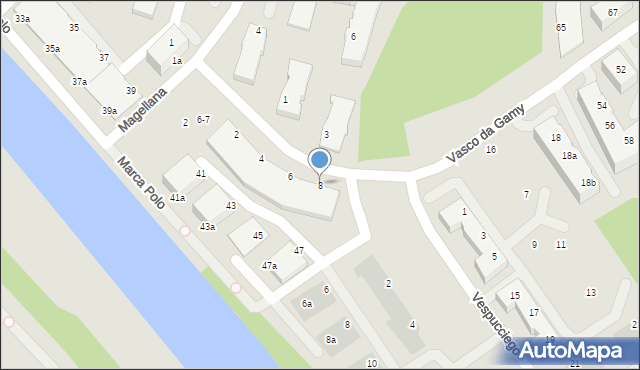 Wrocław, Vasco da Gamy, 8, mapa Wrocławia