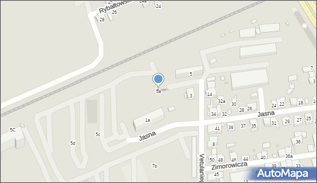 Kraków, Vetulaniego Adama, 5a, mapa Krakowa