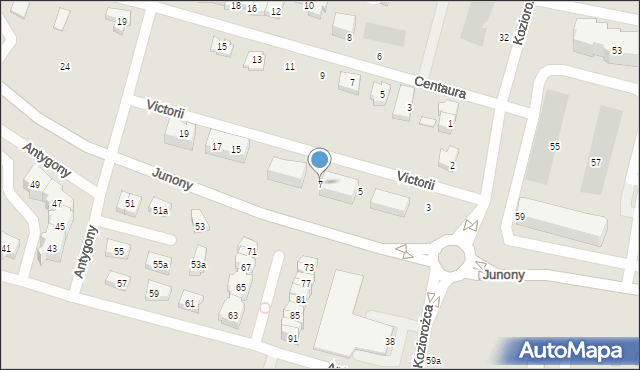 Gdańsk, Victorii, 7, mapa Gdańska