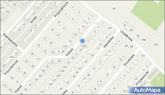 Józefosław, Victorii, 13, mapa Józefosław