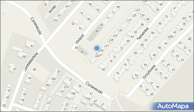 Józefosław, Victorii, 141, mapa Józefosław