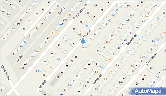 Józefosław, Victorii, 63, mapa Józefosław