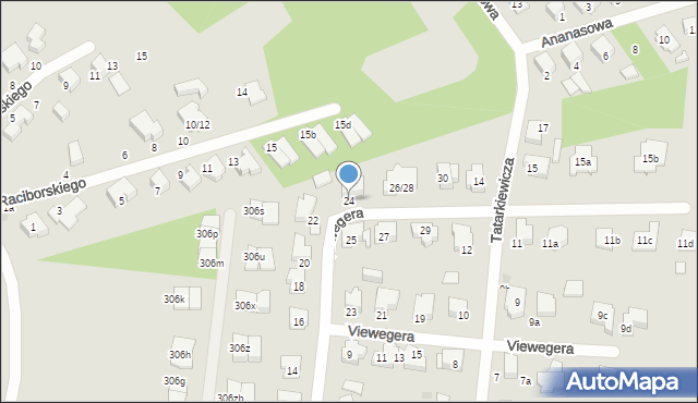 Łódź, Viewegera Teodora, 24, mapa Łodzi