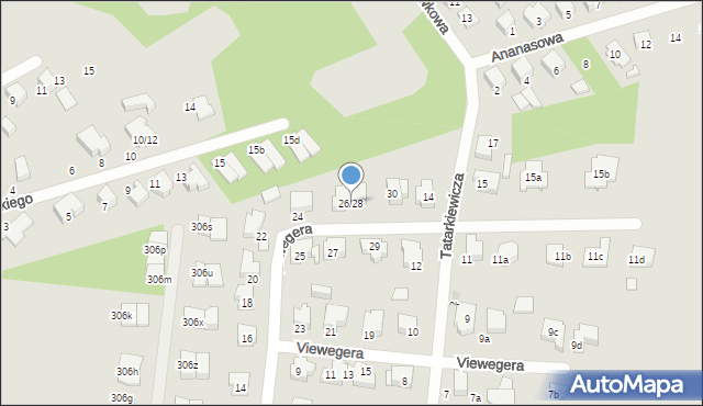 Łódź, Viewegera Teodora, 26/28, mapa Łodzi